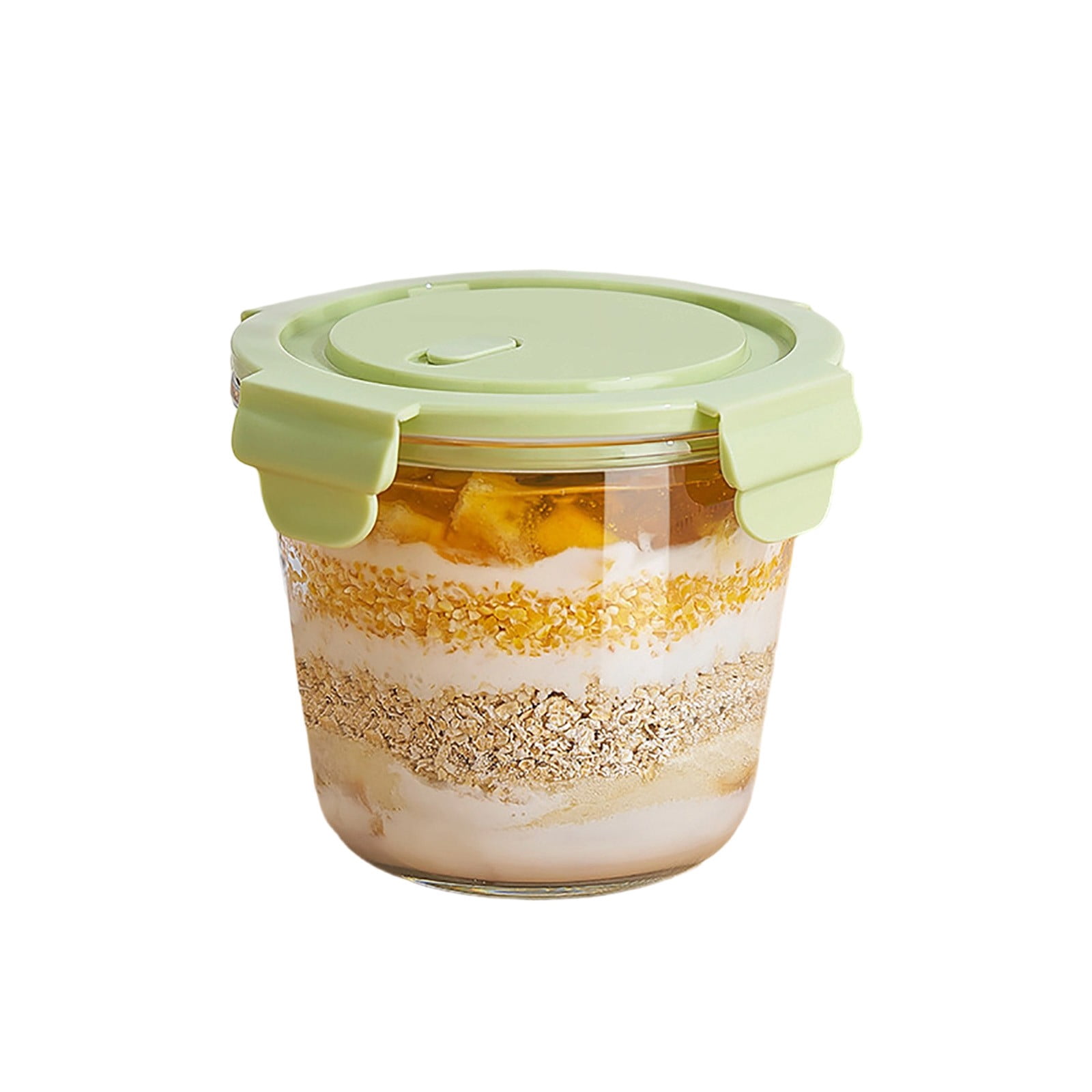 Kitchen Recipe Layout Voglyf Leakproof Round Glass Food Container, 34 oz Airtight Locking Lid ...