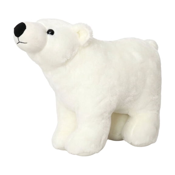 Voglyf Polar Bear Plush Christmas Decoration White, Sturdy Standing Frame, Soft Plush Fabric, PP Cotton Filling, for Fireplace, Tree, Shelf, Winter Decor and Holiday Display, 7.87Inch