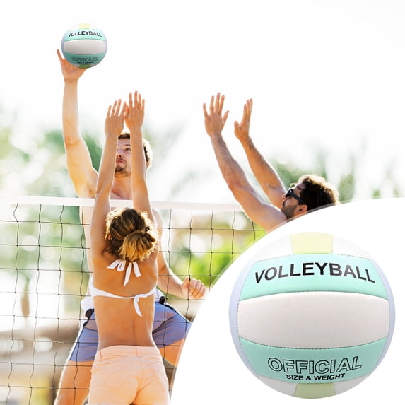 Voglyf Super Soft Volleyball Beach Volleyball Official Size 5, Soft PVC Leather Indoor Outdoor Volleyball, Pastel Color Training Game for Beach Gym Sports Youth Adult Beginner Play(D)