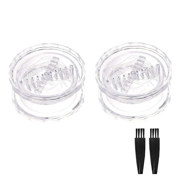 Voglyf Transparent Manual Garlic Twist, 3.15 Inch Mini Garlic Mincer Tool With Storage Container, Easy Twist Garlic Cutter For Kitchen, Portable Garlic Grinder For Home Cooking Vegetable Pre,2PCS