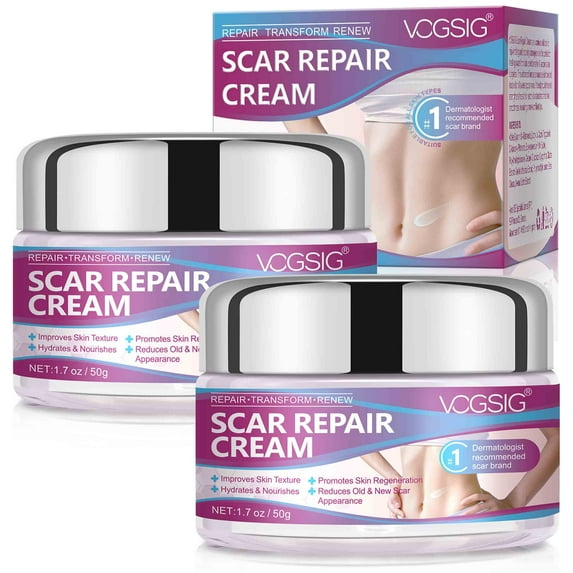 Vogsig 2-Pack Scar Cream for Face and Body Care,Hydrates & Nourishes ,Effective on Old & New Scars