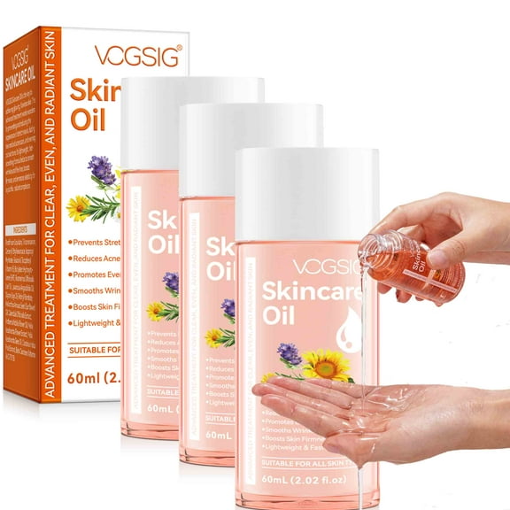 Vogsig 3-Pack Skincare Oil for Prevents Stretch Marks,Serum Hydrates Skin,For All Skin Types