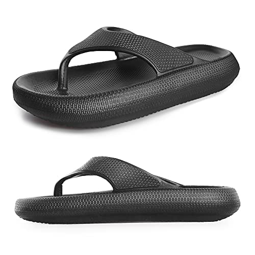 Vogue Cloud Sandals Women's Shoes Flip Flop Slides Pillow Cloud Slides Black