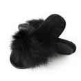 thumbnail image 1 of Vogue Cloud Women's Faux Furry Slippers Open Toe Fuzzy Slippers Indoor Outdoor Beige, 1 of 6