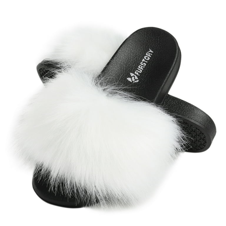 Vogue Cloud Faux Fur Slides, Fuzzy High-Grade Women's Slippers