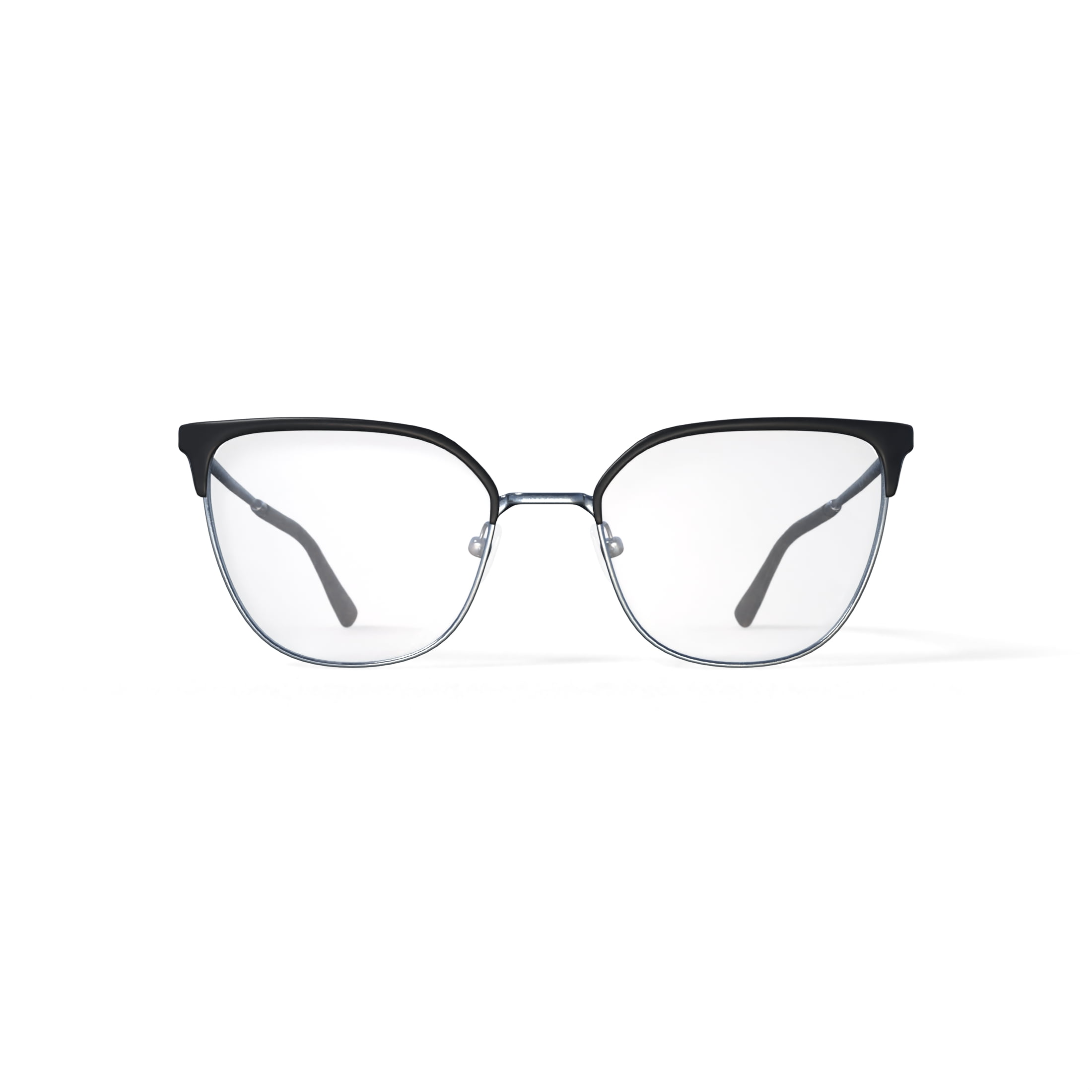 Vogue Women's Size 53 VO4249 Prescription Eyeglasses with Case, Black/Silver