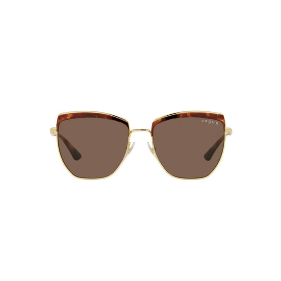 Vogue Eyewear Women's VO4234S Butterfly Sunglasses, Dark Brown, 54 mm