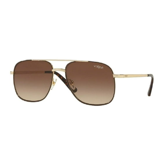 Vogue GIGI HADID VO4083S 848/13 55M Pale Gold/Brown/Brown Gradient Rectangle Sunglasses For Women+FREE Complimentary Eyewear Care Kit