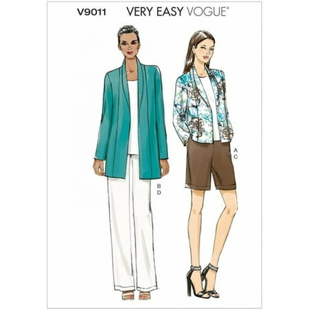 Vogue Ladies Easy Sewing Pattern 9011 - Jackets, Shorts & Pants
