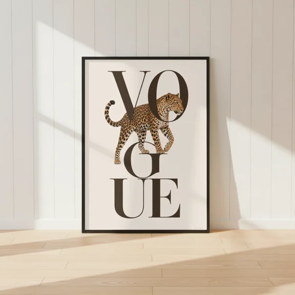 Vogue Leopard Print Wall Art Fashion Poster Luxury Animal Decor Home Decor Office Wall Art