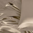 thumbnail image 1 of Vogue Linen 100% Mulberry Silk Sheet Set - 22 Momme Grade 6A, 18-24 Inch Deep Pocket, Luxurious Bed Sheets for Ultimate Comfort Oeko-Tex Certified(Olympic Queen , Bronze), 1 of 4