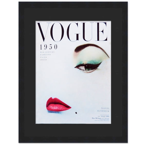 Vogue Magazine Display Frame - Complete with Acrylic, Backing, and Black Mat - Fits Any Magazine