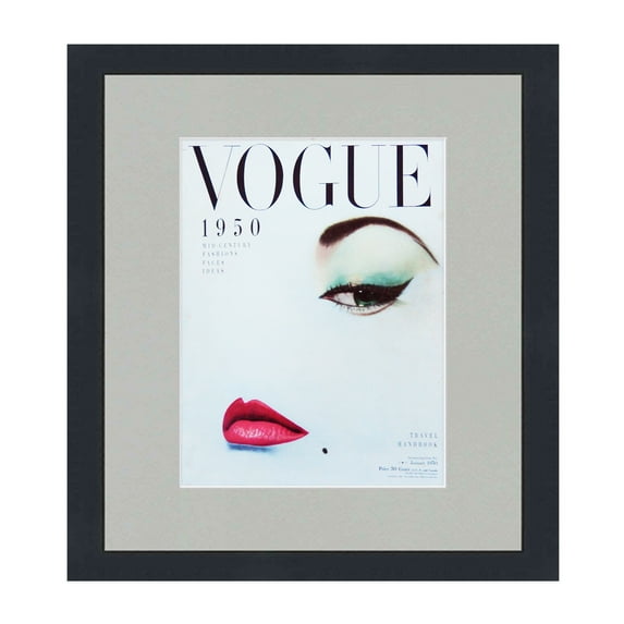 Vogue Magazine Display Frame - Complete with Acrylic, Backing, and Grey Mat - Fits Any Magazine