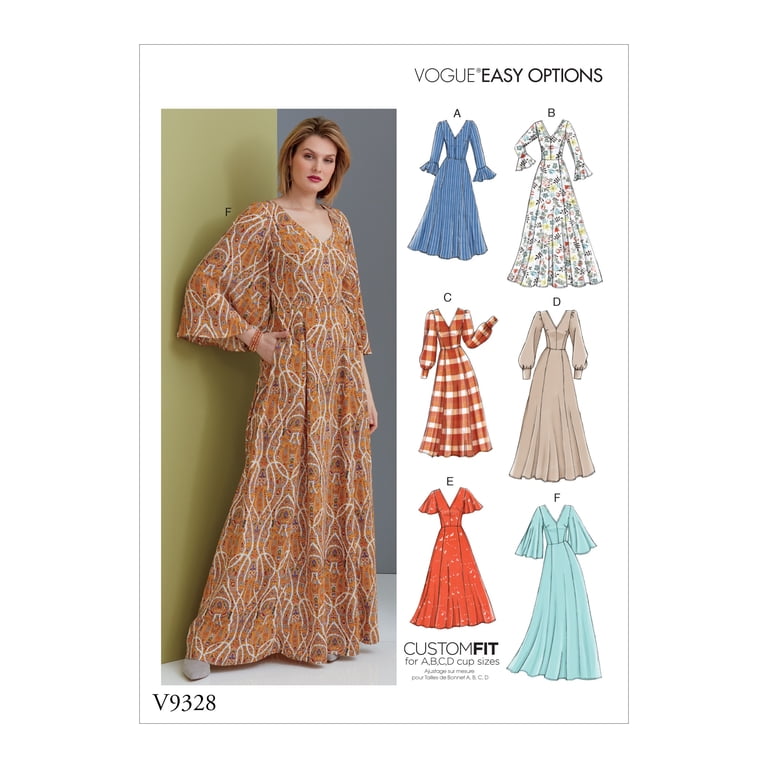 sewing patterns dresses Pattern Women's Evening Dress Pattern, Summer Dress Pattern, Simplicity Sewing Pattern 9476 and flared + paneled skirt Vogue Patterns Sewing Pattern Misses'