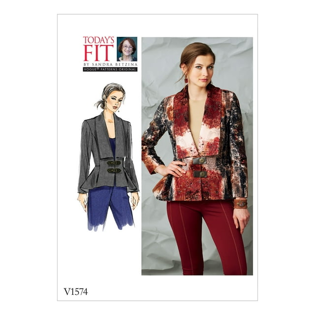 Vogue Patterns Sewing Pattern Misses' Jacket with Shawl Collar-OSZ ...