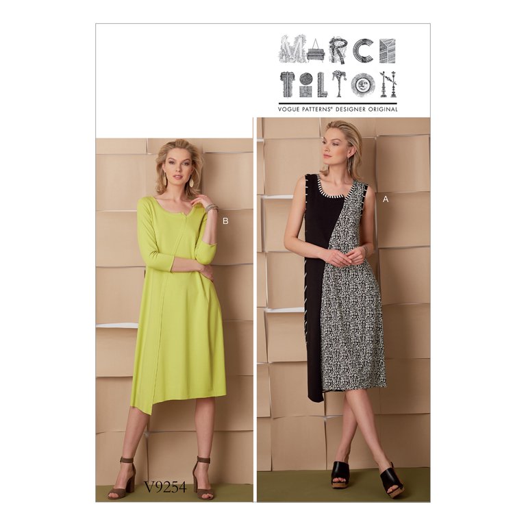 Vogue Patterns Sewing Pattern Misses' Pullover Dresses with Asymmetrical Front, and Sleeve-14-16-18-20-22 - Walmart.com Vogue Patterns Sewing Pattern Misses' Pullover Dresses with Asymmetrical Front, and Sleeve-14-16-18-20-22 - Walmart.com