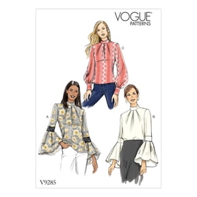 Vogue Patterns Sewing Pattern Misses' Top with Sleeve and Cuff Variations-14-16-18-20-22