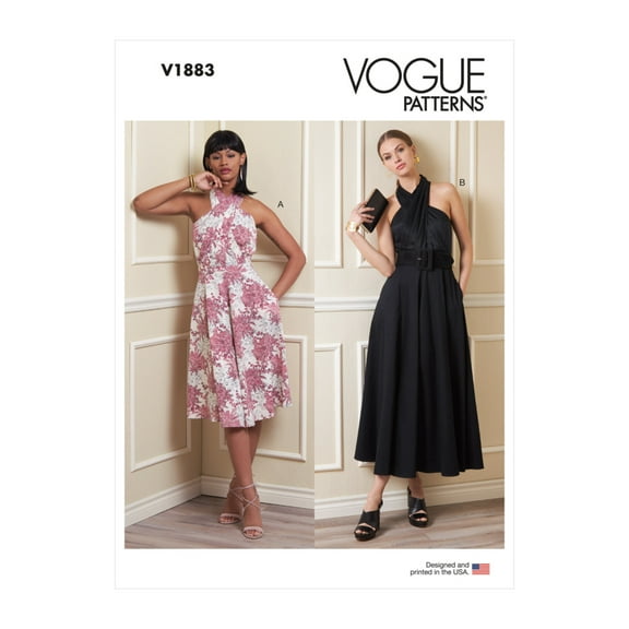 Vogue Sewing Pattern 1883 Dresses A5 (6-8-10-12-14)