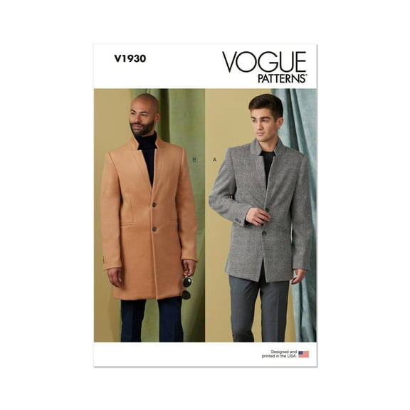 Vogue Sewing Pattern 1930 - Men's Coat, Size: MUU (34-36-38-40)