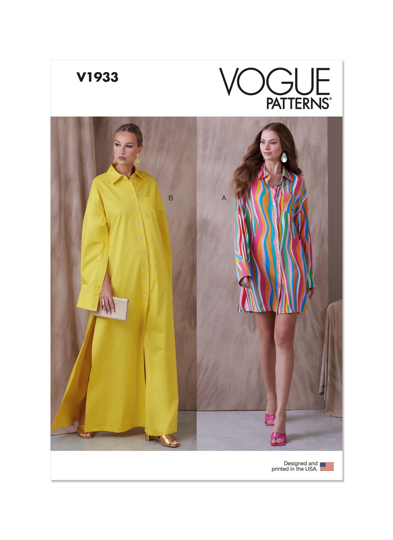 Vogue Sewing Pattern 1933 - Misses' Shirt Dress, Size: A5 (6-8-10-12-14)