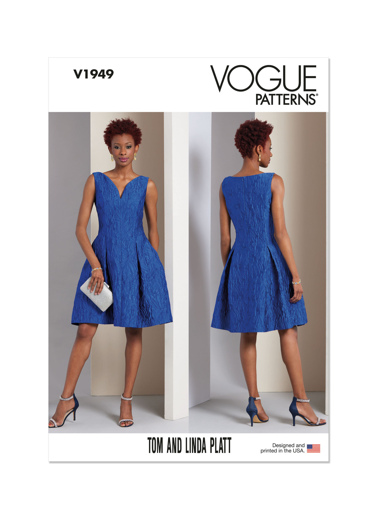 Cartamodello Vogue Patterns V1939B5 - Top Donna Aderente, Maniche Arricciate, 2 Versioni (Taglie 8-16 B5)