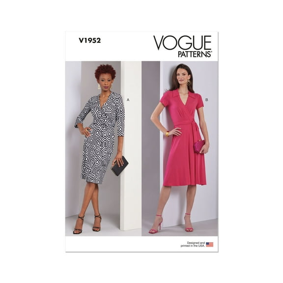 Vogue Sewing Pattern 1952 - Misses' Wrap Dresses, Size: A5 (6-8-10-12-14)