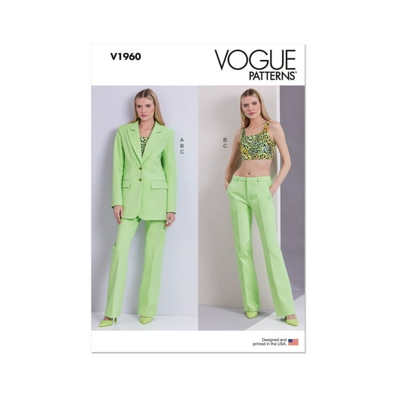 Vogue Sewing Pattern 1960 - Misses Jacket, Knit Top and Pants, Size: Y5 (18-20-22-24-26)