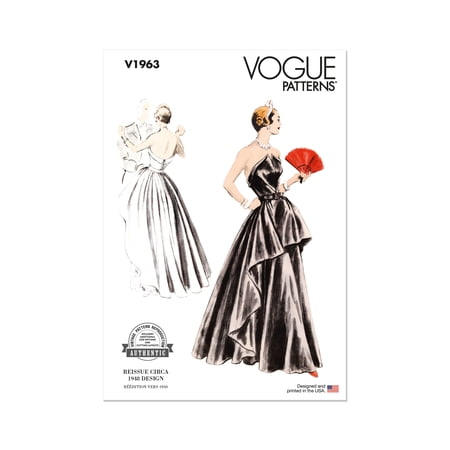 Vogue Sewing Pattern 1963 - Misses’ Evening Dress, Size: AX5 (4-6-8-10-12)