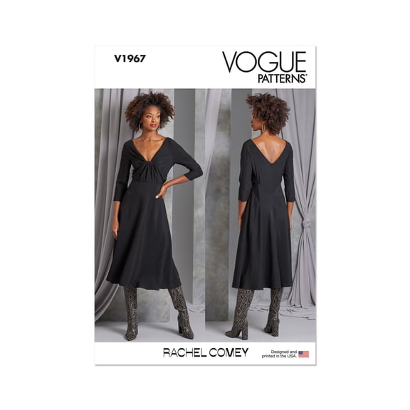 Vogue Sewing Pattern 1967 - Misses' Dress by Rachel Comey, Size: H5 (6-8-10-12-14)