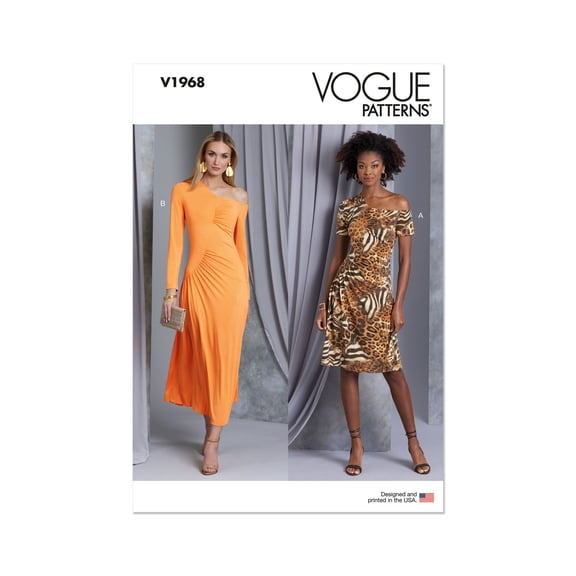 Vogue Sewing Pattern 1968 - Misses' Knit Dresses, Size: B5 (8-10-12-14-16)