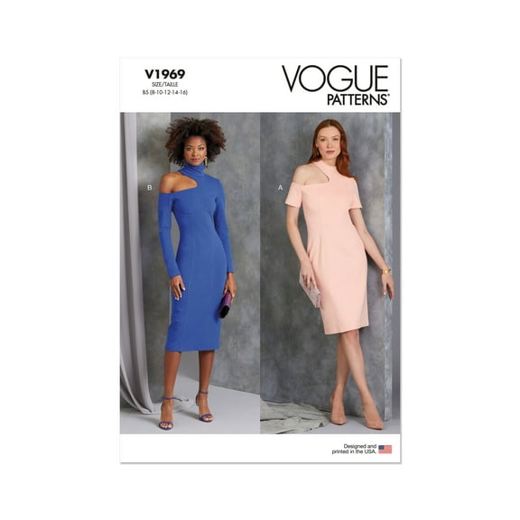 Vogue Sewing Pattern 1969 - Misses' Knit Dresses, Size: B5 (8-10-12-14-16)