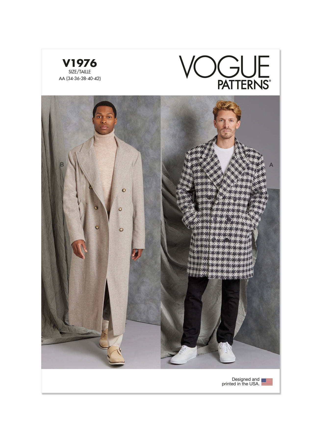 Vogue Sewing Pattern 1976 - Men's Coat in Two Lengths, Size Vogue Sewing Pattern 1976 - Men's Coat in Two Lengths, Size