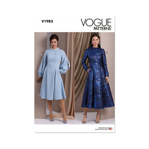 Vogue Sewing Pattern 1983 - Misses' Dresses, Size: H5 (6-8-10-12-14)