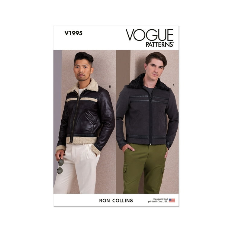 Vogue Sewing Pattern 1995 - Men's Jackets, Size: BB (44-46