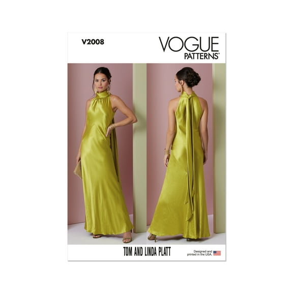 Vogue Sewing Pattern 2008 - Misses' Dress by Tom & Linda Platt Inc, Size: R5 (14-16-18-20-22)