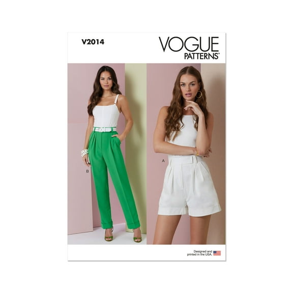 Vogue Sewing Pattern 2014 - Misses' Shorts and Pants, Size: B5 (8-10-12-14-16)