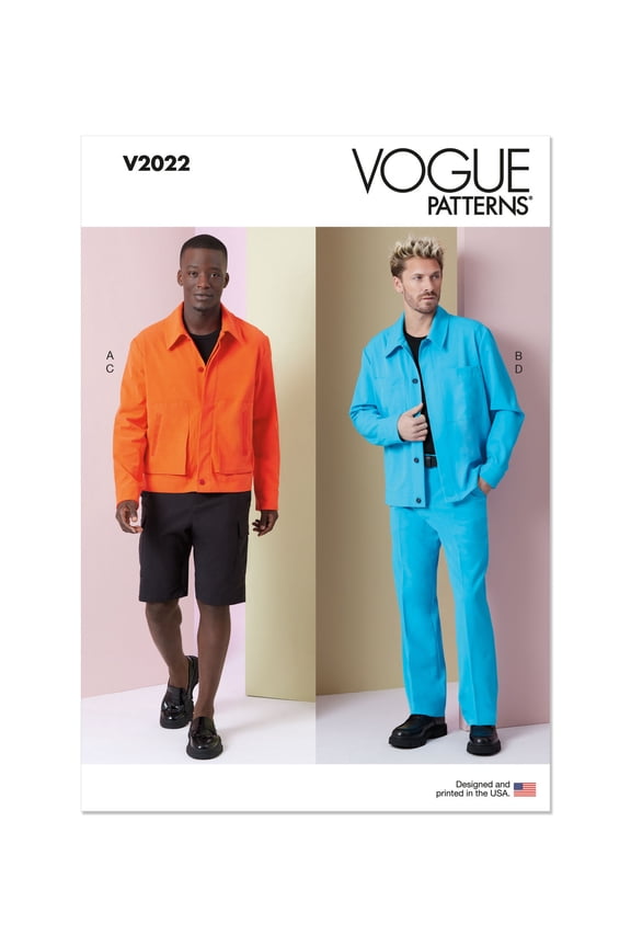 Sewing Pattern 2022 - Men's Jackets, Shorts and Pants, Size: AA (34-36-38-40-42-44)