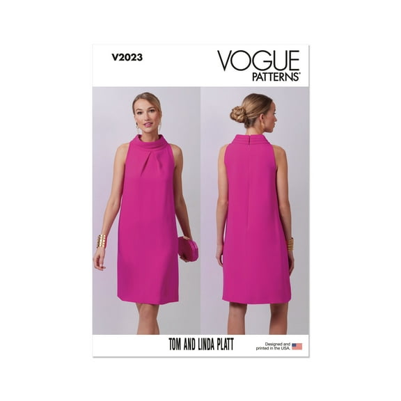 Vogue Sewing Pattern 2023 - Misses' Dress by Tom & Linda Platt Inc, Size: R5 (14-16-18-20-22)