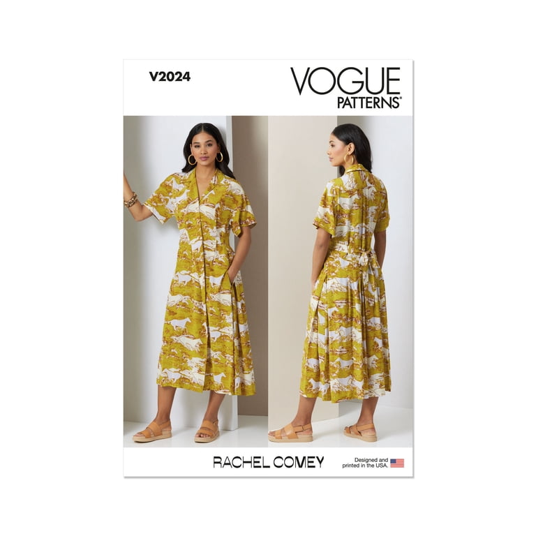 Vogue Paper Pattern V2024U5 Misses' Dress by Rachel Comey U5 (16-18-20-22-24)