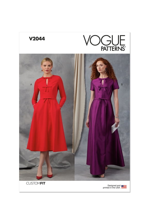 Sewing Pattern 2044 - Misses' Dress with Sleeve and Length Variations, Size: Y5 (18-20-22-24-26)