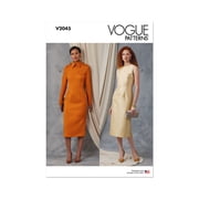 Vogue Sewing Pattern 2045 - Misses' Dress with Collar and Sleeve Variations, Size B5 8-10-12-14-16