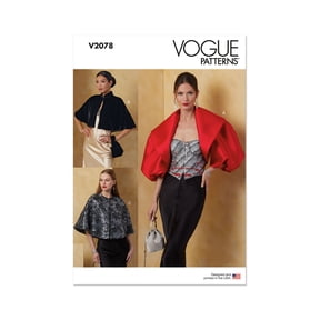 Vogue Sewing Pattern 2078 - Misses' Bolero and Capes, Size: A (XS-S-M-L-XL)