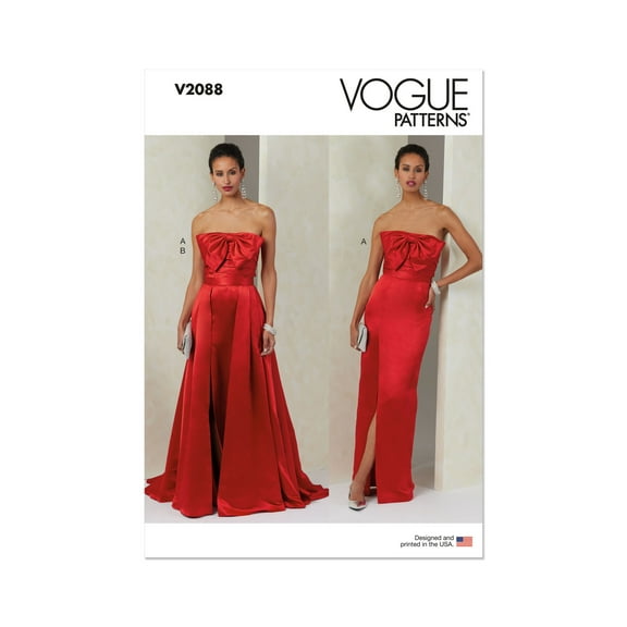 Vogue Sewing Pattern 2088 - Misses' Dress and Overskirt, Size: B5 (8-10-12-14-16)