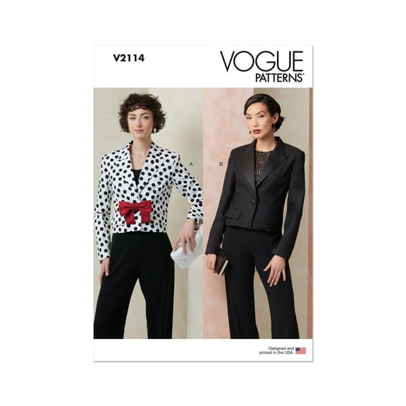 Vogue Sewing Pattern 2114 - Misses' Jackets, Size: Y5 (18-20-22-24-26)