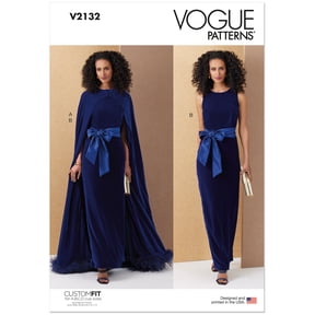 Vogue Sewing Pattern 2132 - Dresses and Capes for Women - B5 (8-10-12-14-16) - Advanced