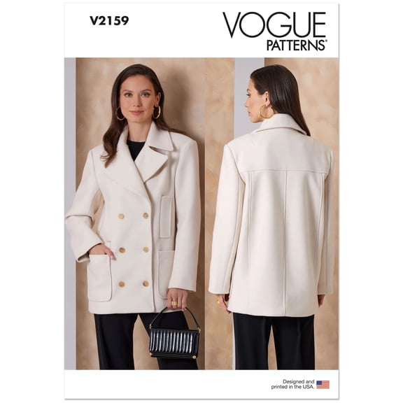 Vogue Sewing Pattern 2159 - Misses' Double-Breasted Jacket, Size: G6(16-26)