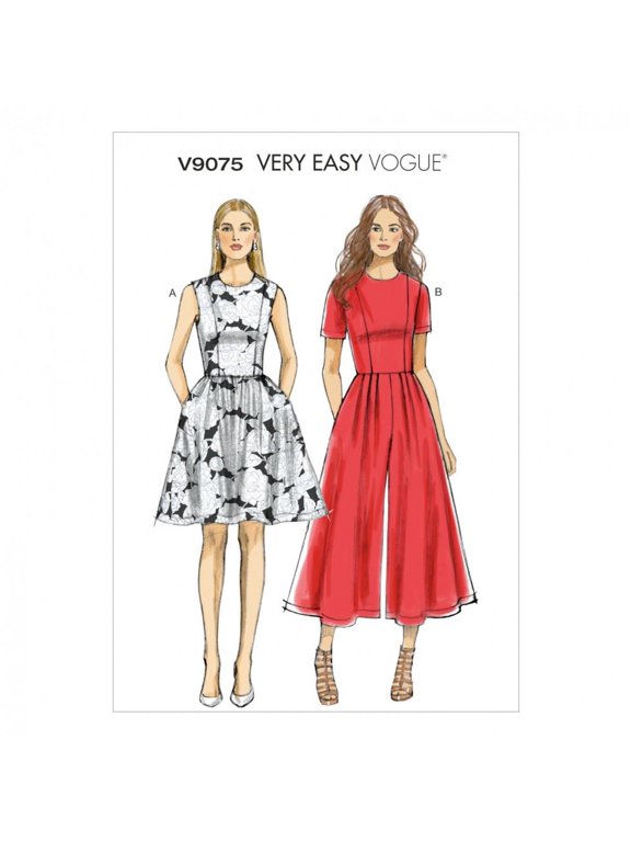 Sewing Pattern 9075 - Dresses and Jumpsuits for Women - 6-8-10-12-14 - Easy