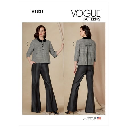 Vogue Sewing Pattern V1831 - Misses' and Misses' Petite Jacket and Pants, Size: B5 (8-10-12-14-16)