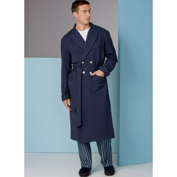 Vogue Sewing Pattern V1855 - Men's Robe and Belt, Size: MUU (34-36-38-40)