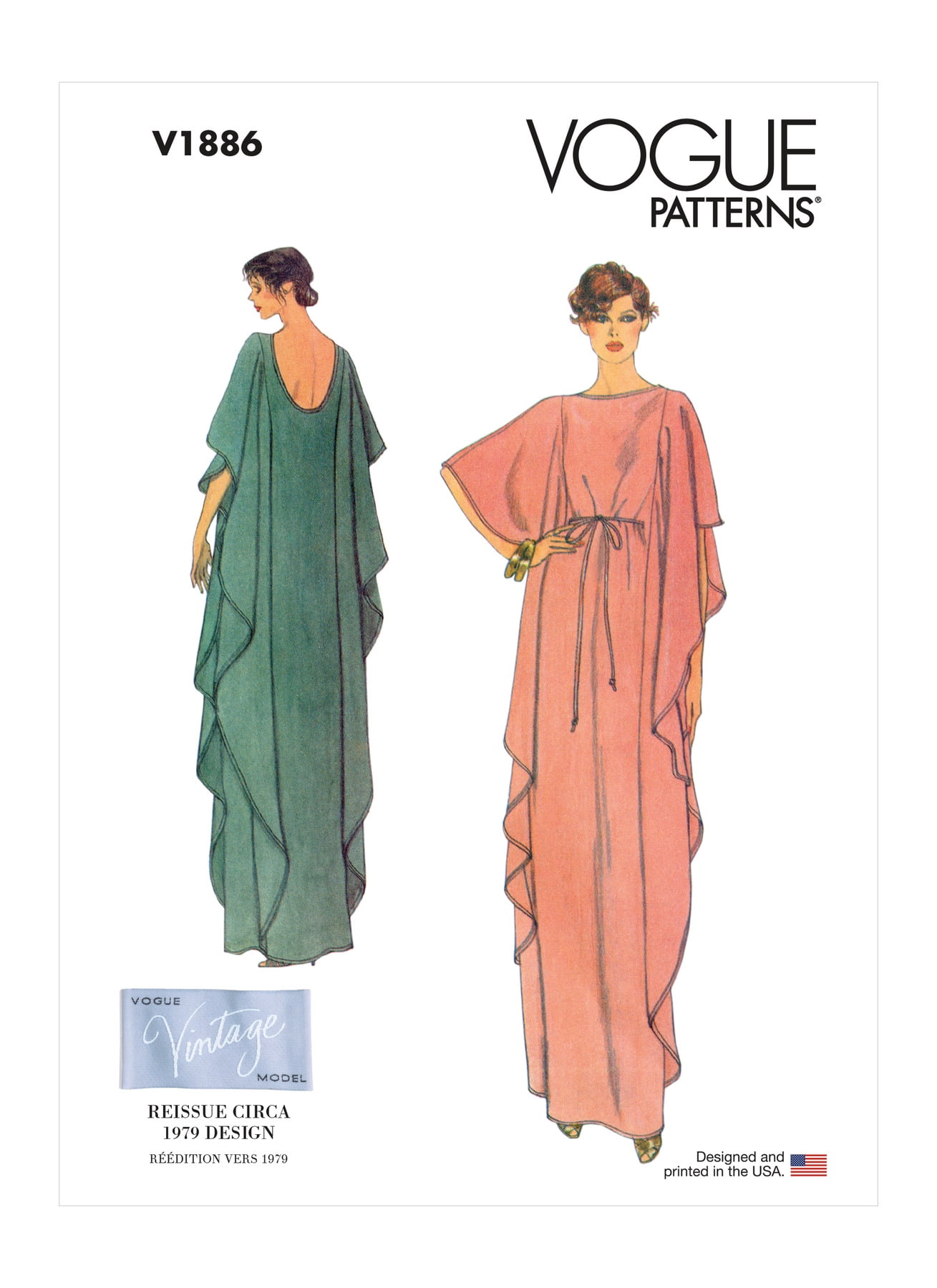 Vogue Plus Size Sewing Pattern 1886 - Misses' Evening Length Vogue Plus Size Sewing Pattern 1886 - Misses' Evening Length